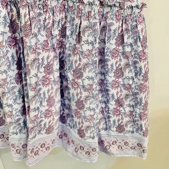 J. Crew NWT Tiered dress in dusty periwinkle block print Size Medium - Picture 4 of 10